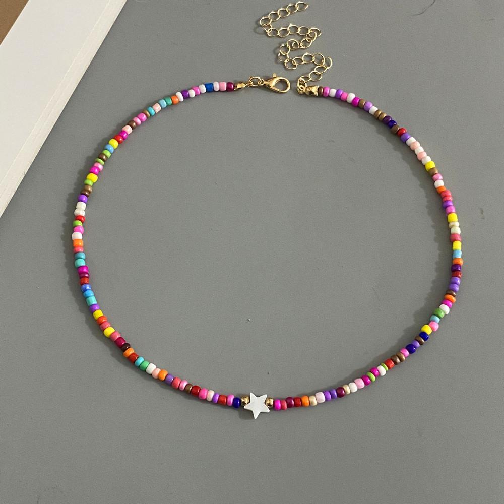 New Fashion Star Nature Shell Choker Necklace for Women Girl Spring Summer Handmade Short Necklace Gift for Friend