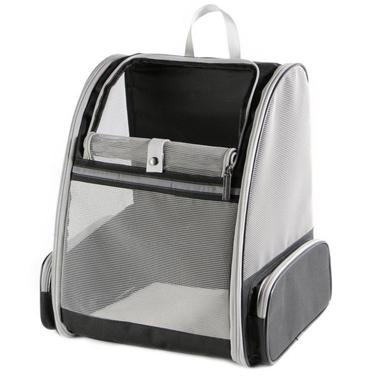 Sac à dos portable à double bandoulière pour chat - Sac de voyage pliable, tendance et de grande capacité pour animaux de compagnie