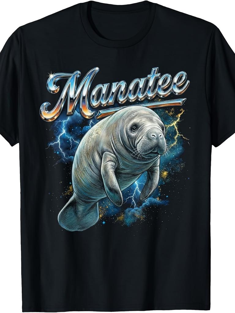 Unisex T-shirt Sea Cow Vintage 90s Retro Funny Manatee 80's Men Women T-Shirt
