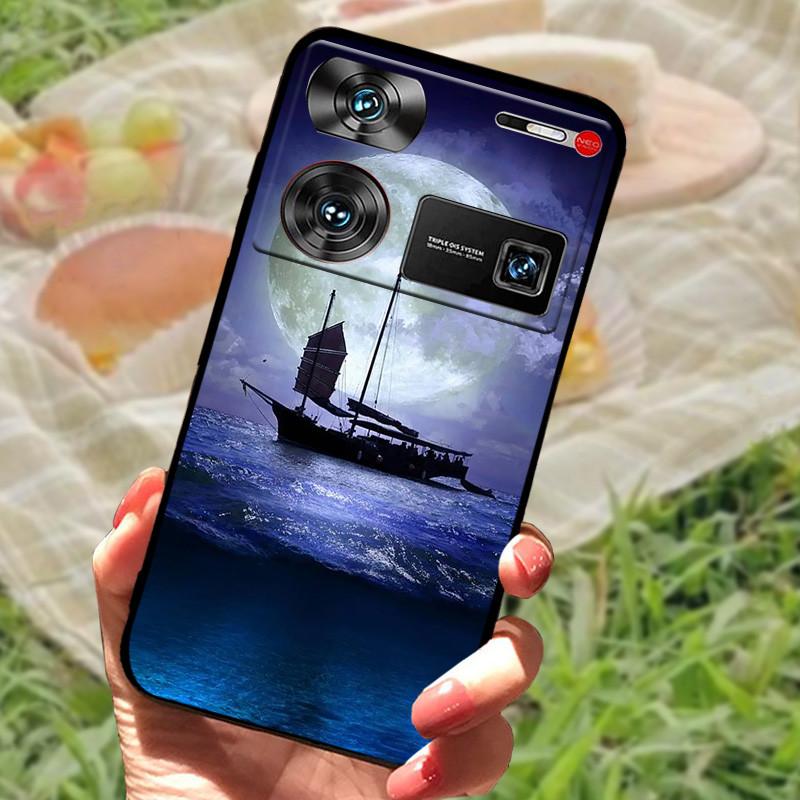 Shockproof Funda For ZTE Nubia Z60 Ultra Case Silicon Black Soft Bumper for Nubia Z60 Ultra Phone Cases Z60Ultra Cartoon Shell
