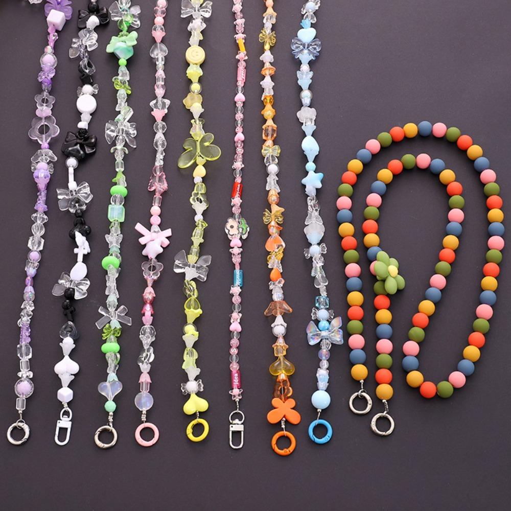 

Long-style Beaded Crossbody Phone Chain Bag Chain Phone Neck Straps Keychain Pendant style 1