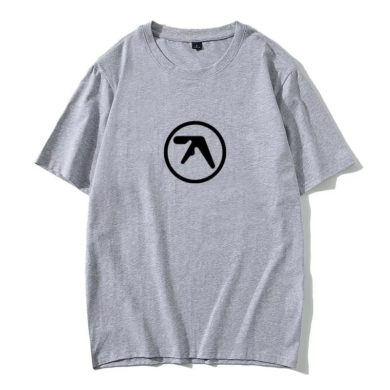 Unisexs Hiphop Oversized Tshirt Street Top Aphex Twin Logo Printed Tshirt Unisexs Casual Cotton Retro Short Sleeved Tshirt