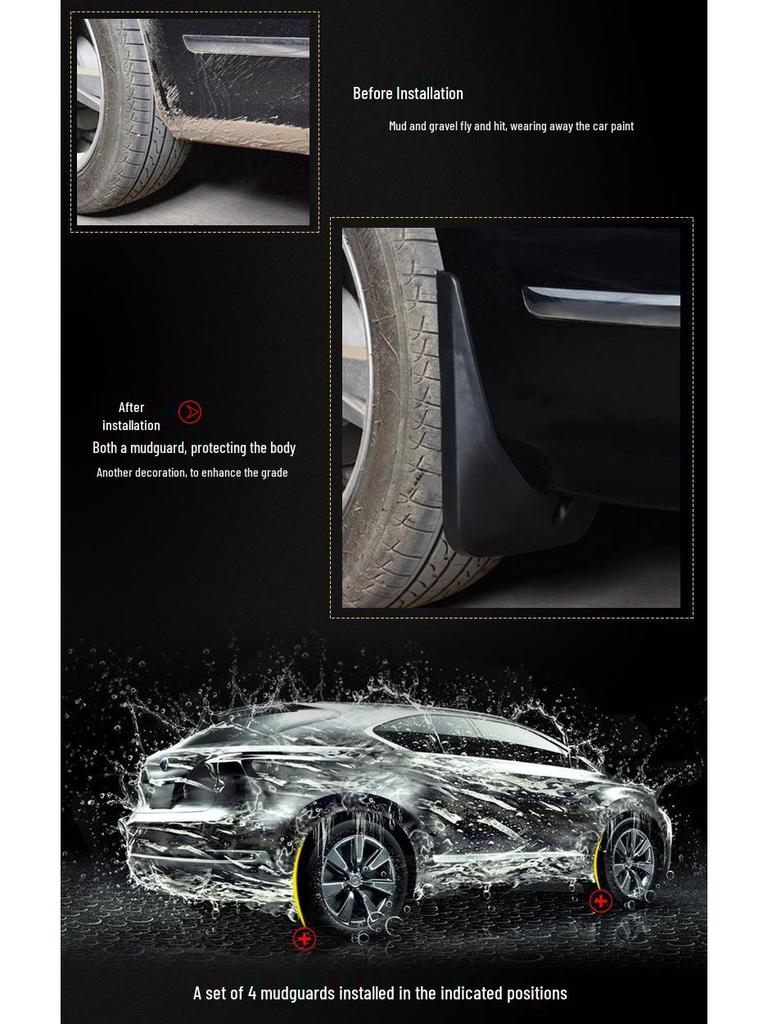 23 Hongqi HS5 Mudguards: Cross-border Tire Mud Flaps for Car Modification
