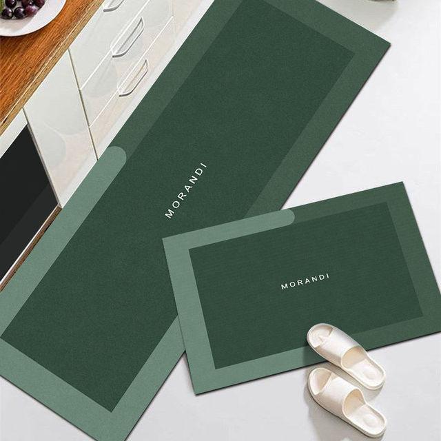 Kitchen Mat Living Room Area Rugs Balcony Hallway Carpet Bathroom Anti -Slip Water Absorbent Washable Floor Mat Entrance Doormat