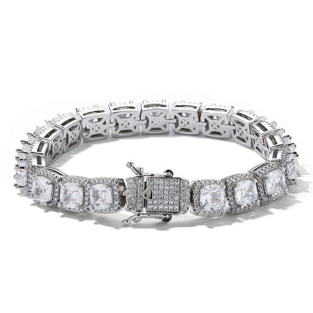 Hip-hop Jewelry In Stock 10MM Rock Sugar Chain Inlaid Cubic Zirconia Men's and Women's Fashion Styles Can Be Wholesale