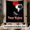 Custom Text Printed Tapestry IT Pennywise Pattern Large Wall Hanging Indoor Room Decor