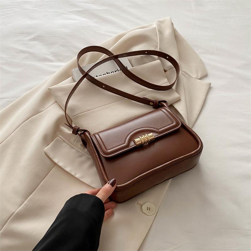 

Stylish Medium Soft Square Handbag For Women Perfect For Casual Spring Outfits коричневий