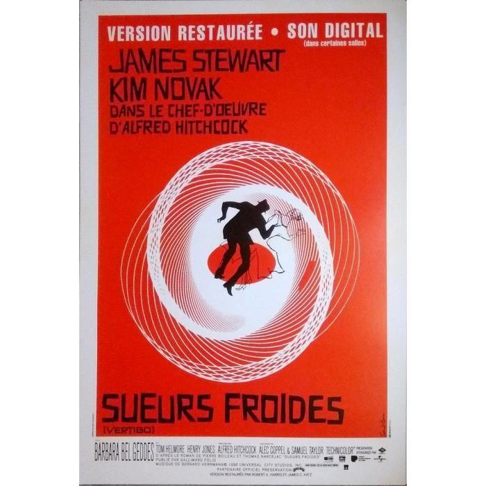 

Sueurs froides Vertigo Affiche Cinéma Originale ROULEE Petit format 53x40cm Movie Poster Alfred Hitchcock