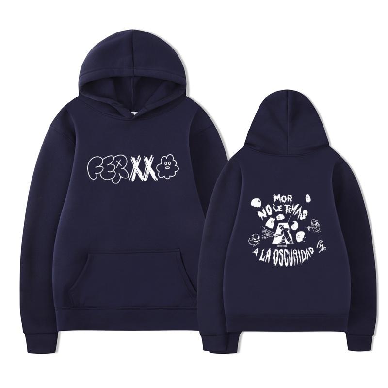 2025 New Feid Ferxxo Hip Hop Men's Pattern Printed Hoodie Retro Music Album Hoodie Ferxxo Hoodie Street Wear