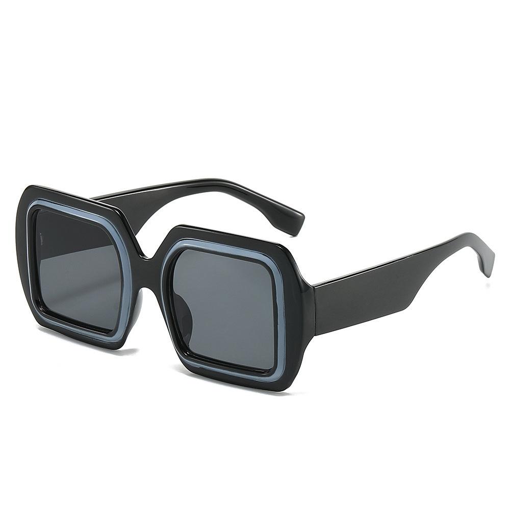 

Retro Super Large Gradient Square Women Sunglasses Luxury Brand Design Multicolor Simple Versatile Men Sun Glasses Uv400 as picture