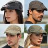 Nový styl Unisex Vintage Prané Baretky Klobouk Vyšívané Kovbojské Klobouky Pro Muže Ženy Retro Plochá Čepice Venkovní Neformální Streetwear Čepice