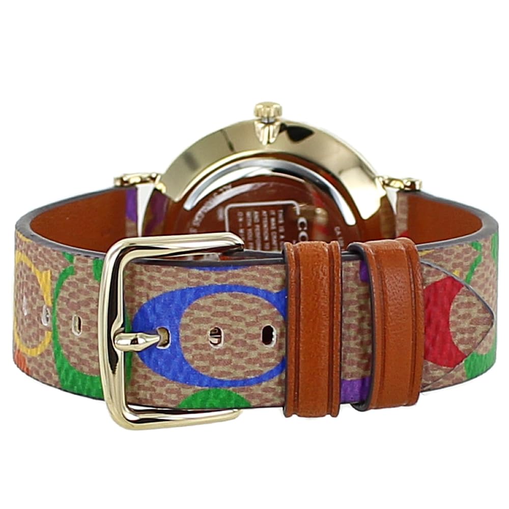 Coach Women's Signature Pattern Leather Belt Watch 14504075