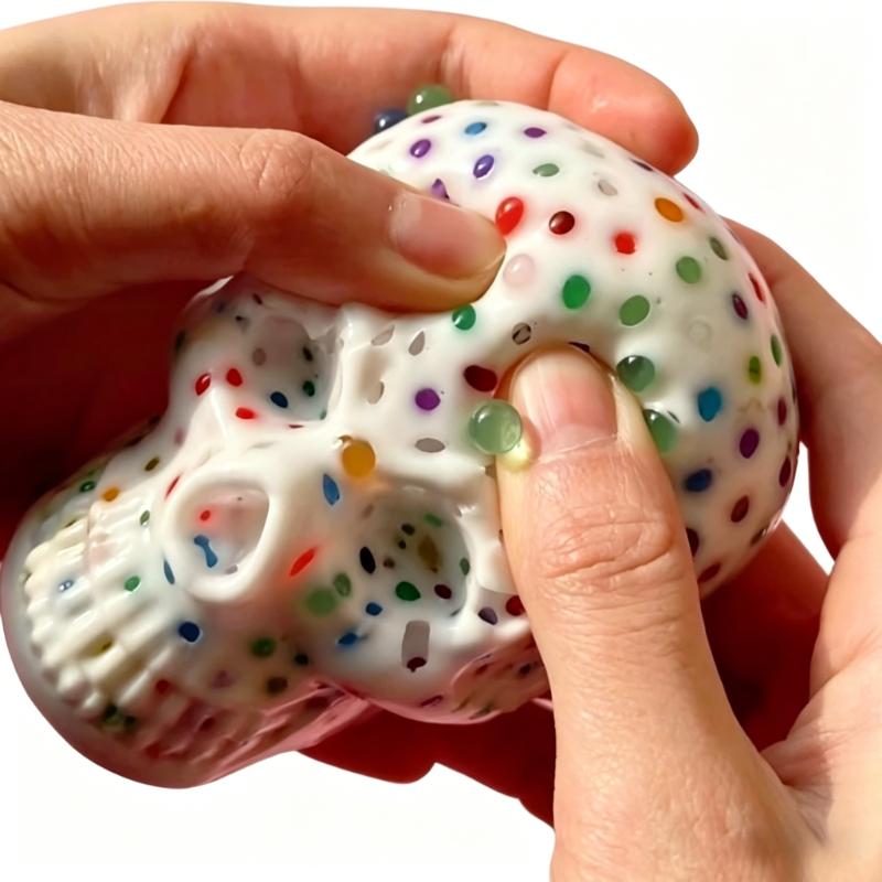 Activating Toys Fun Squishy Skull Pimple Popping Squeeze Toys Creative Venting Tool Sensory Design Soft Fidget Toy Adults Relieve Anxiety Gifts