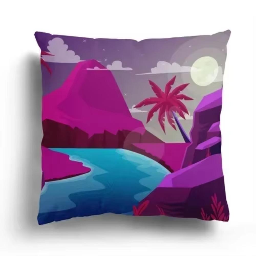 Cushion Cover Pillow  Autumn Scenery Home Decor Sofa Decorative