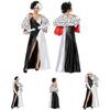 Auf Lager 101 Dalmatiner Cosplay Kostüm Cruella De Vil Bösewicht Charakter Hohe Qualität