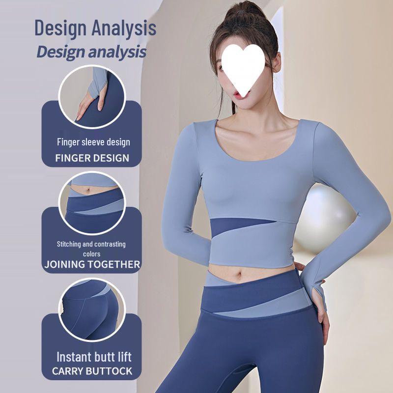 Completo da Yoga Donna Senza Cuciture – Asciugatura Rapida, Controllo Addominale, Pantaloni Lunghi per Corsa, Fitness Indoor e Danza