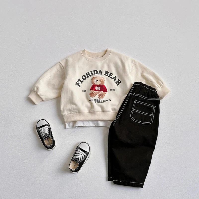 2025 Autumn Unisex Bear Hoodie for Toddlers & Kids - Trendy Parent-Child Pullover