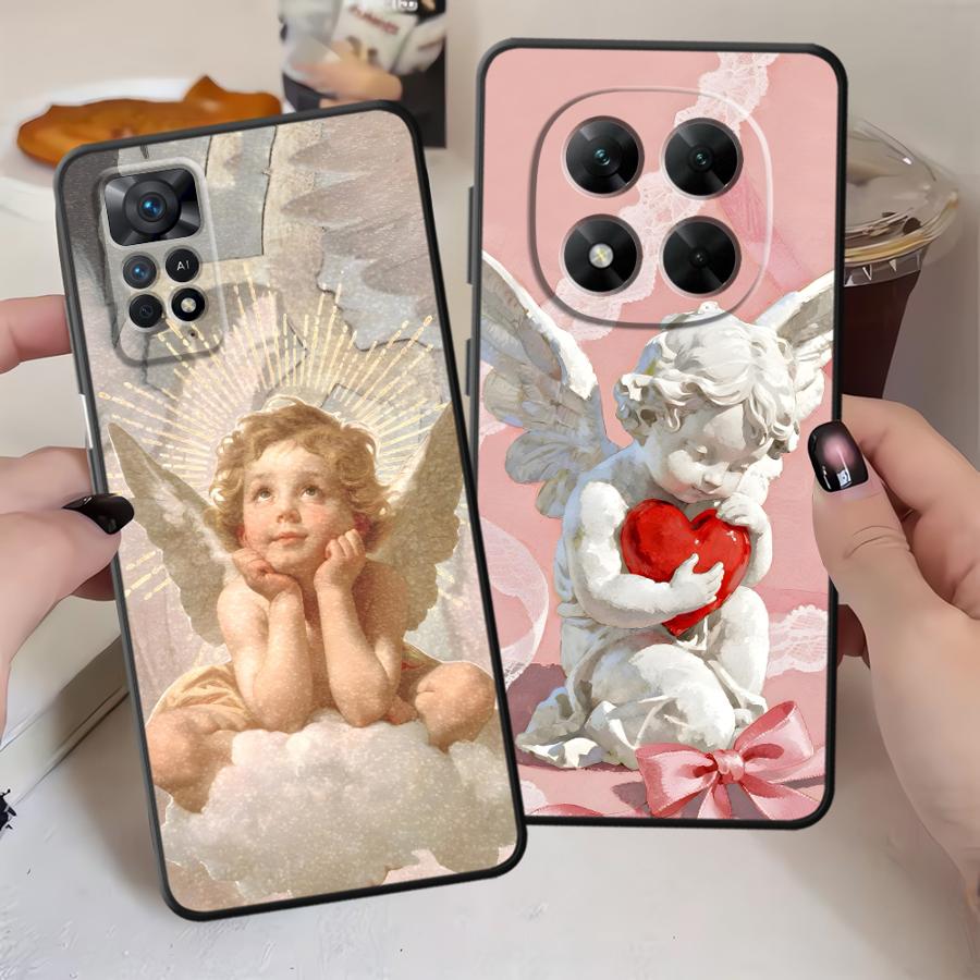 Phone Cover Case for Xiaomi Redmi Note 14 12 11 A3 12C 13C A1 9 8 7 13 Pro Plus 10 K80 14C A4 A5 K40 A1 A2 Cute Angel