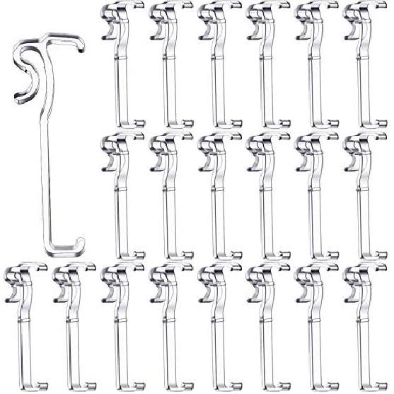 Blulu 3 Inch Valance Clips Window Blind Hidden Clip Clear Plastic Retainer Latent for Horizontal Blind(12 Pieces)