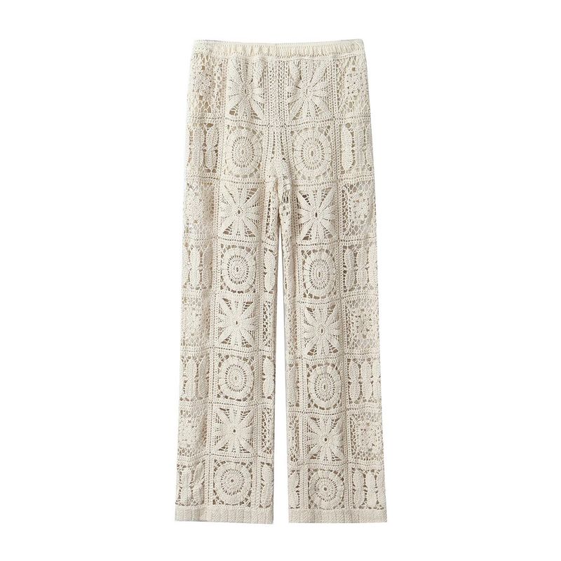 Araltay Western Style Women Clothes French Style New Mori Look Idle Style Three-Dimensional Hollow Crochet Knitting Suit Women