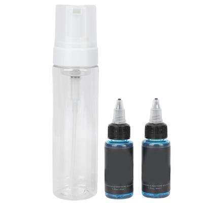 2pcs 40ml Blue Soap with 200ml Empty Foam Bottle Set Swelling Relief Tattoo Cleaning Liquid Soap