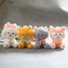 Lovely Cartoon Cat Pendant Keychain for Children Cute Plush Kitten Animal Keyring Llaveros