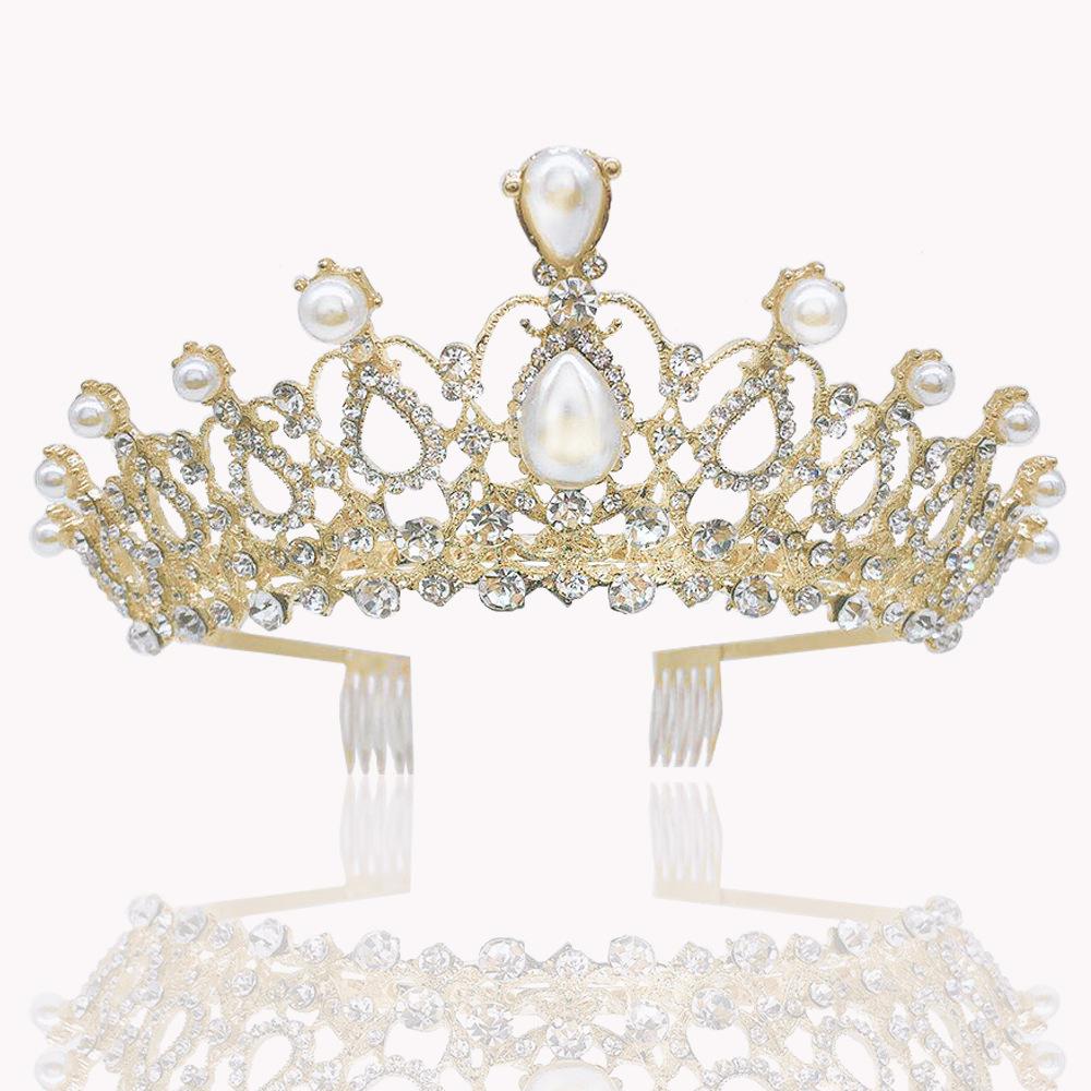 Performance Crown Tiara Birthday Gift for Women Princess Hair Accessories Wedding Dress Accessories Baroque Adult Ceremony