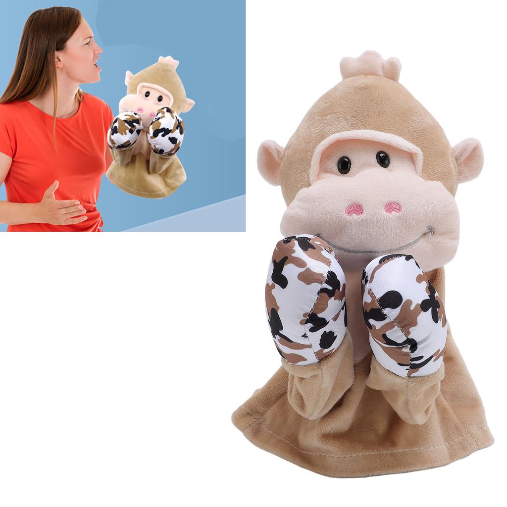 Boxing Hand Puppet Interactive Sound Cute Soft Plush Animal Punching Hand Puppet Toy