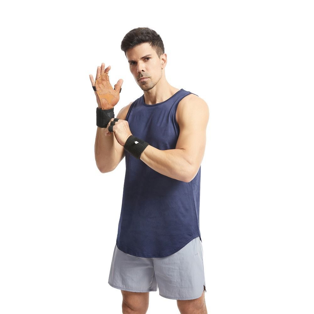 1 Pair Non-Slip Weight Lifting Gloves Four-finger Fitness Workout Gloves  Build Muscle