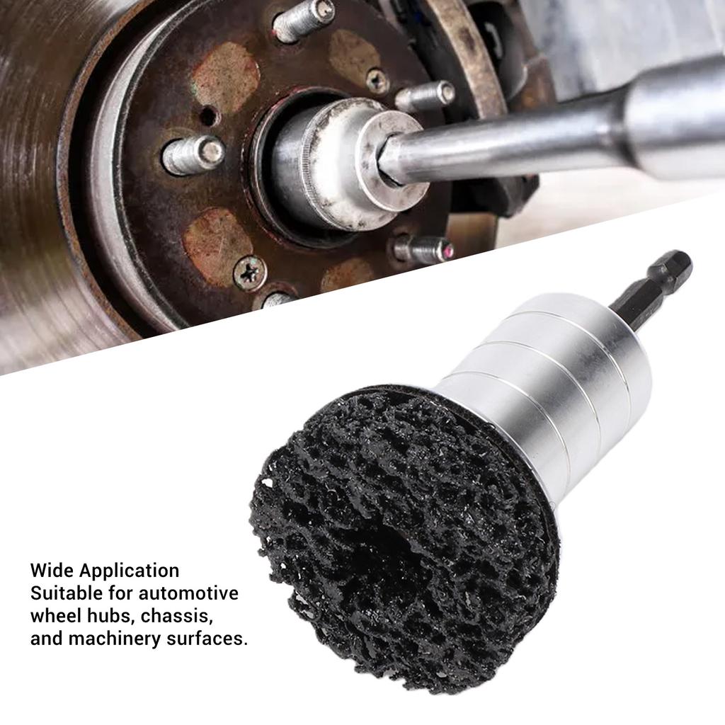 Wheel Hub Resurfacing Kit Waterproofing Wheel Stud and Hub Cleaner Kit with Double Head Adapter for Power Drill 1/2in Impact Driven Wrench