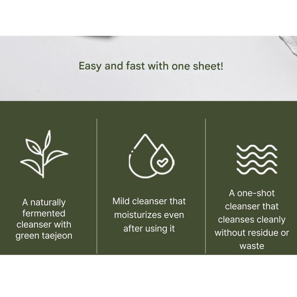 Tonymoly The Chok Chok Green Tea No-Wash Cleansing Tissue 100 Sheets