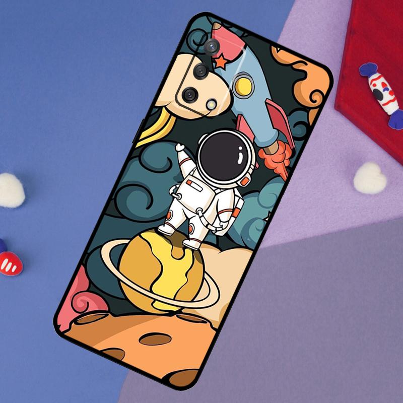 Cute galaxy Astronaut Case For Oppo A60 A80 A40 A6 A5 Pro A15 A16 A17 A57 A94 A74 A54 A76 A96 A18 A38 A58 A78 A98