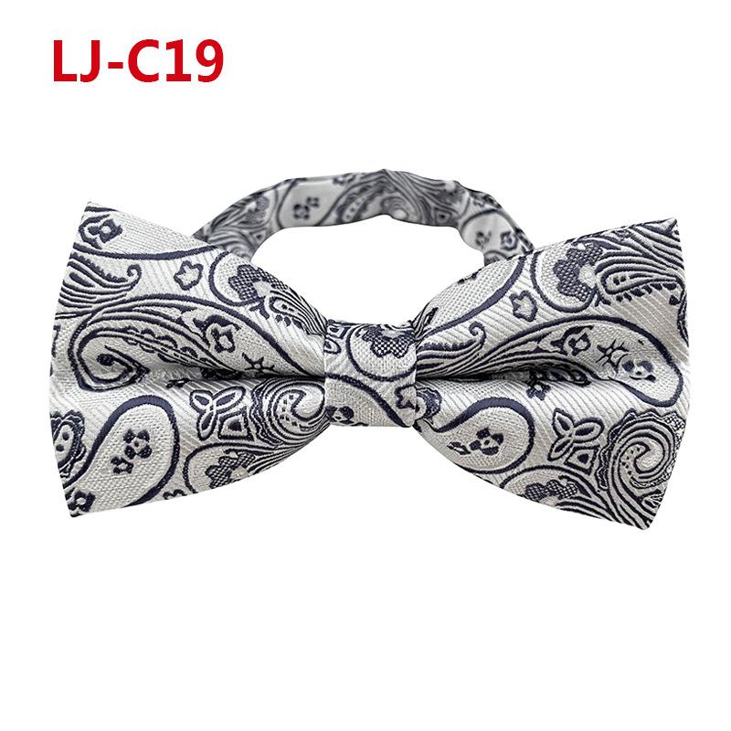 Fashion Blue Paisley Bowtie  Set for Men Wedding Business Party Luxury Pre-tied Men's Bow Tie Gifts