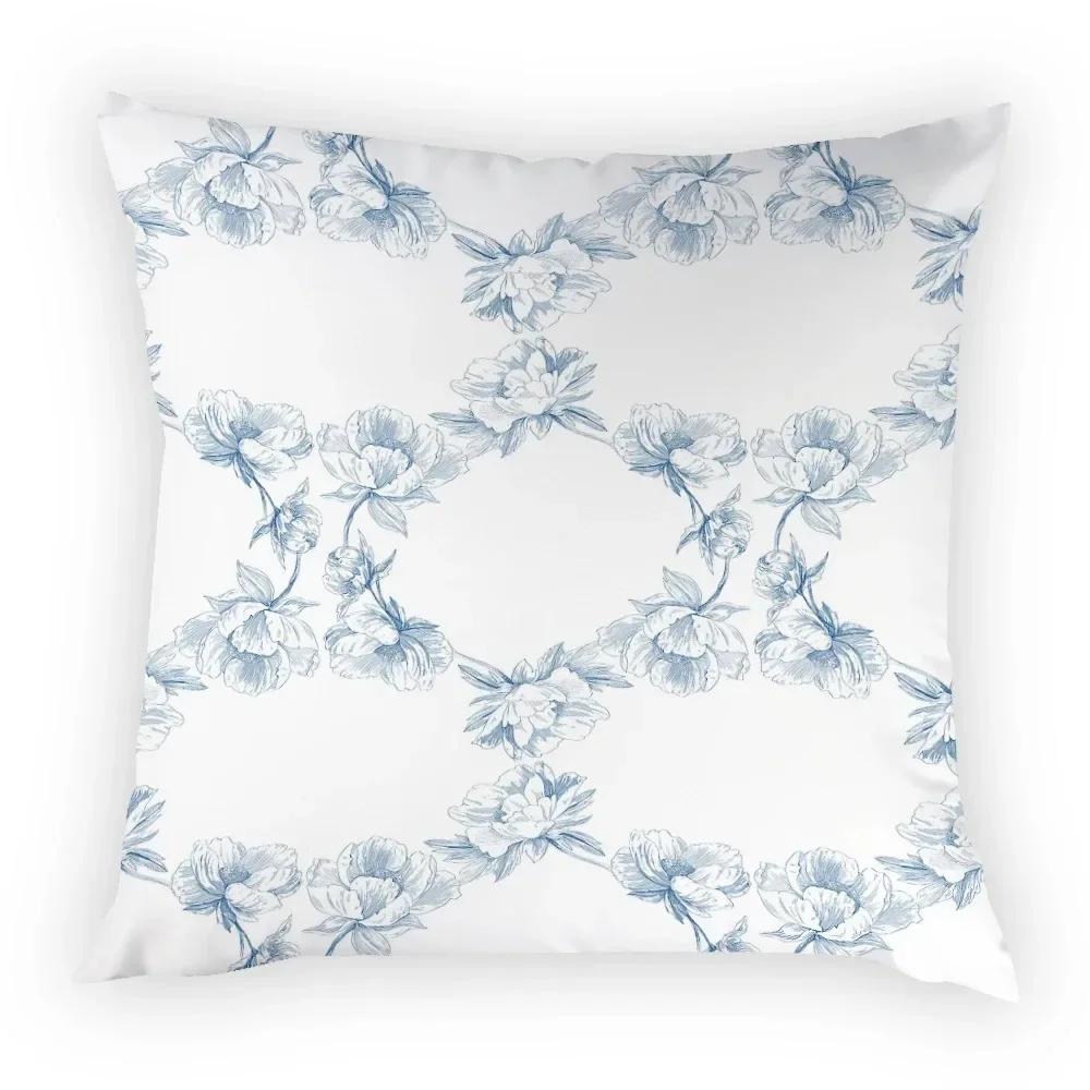 Sofa Floral Pattern Cushion Cover Floral Retro Art Pillowcase Home Chair Decoration Creative Pillow