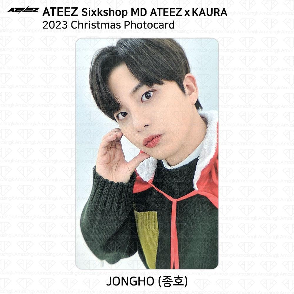 

ATEEZ X KAURA 2023 Рождественский набор POCA Фотокарточка Sixkshop Официальный MD KPOP Jongho