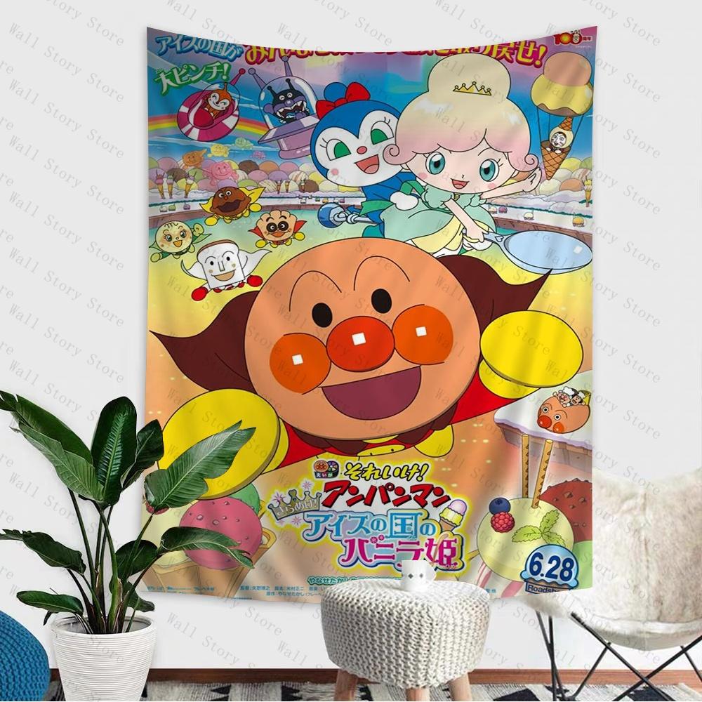 Anpanman Printed Large Wall Tapestry Cheap Hippie Wall Hanging Bohemian Wall Tapestries Mandala Home Decor Bedroom Tapestry