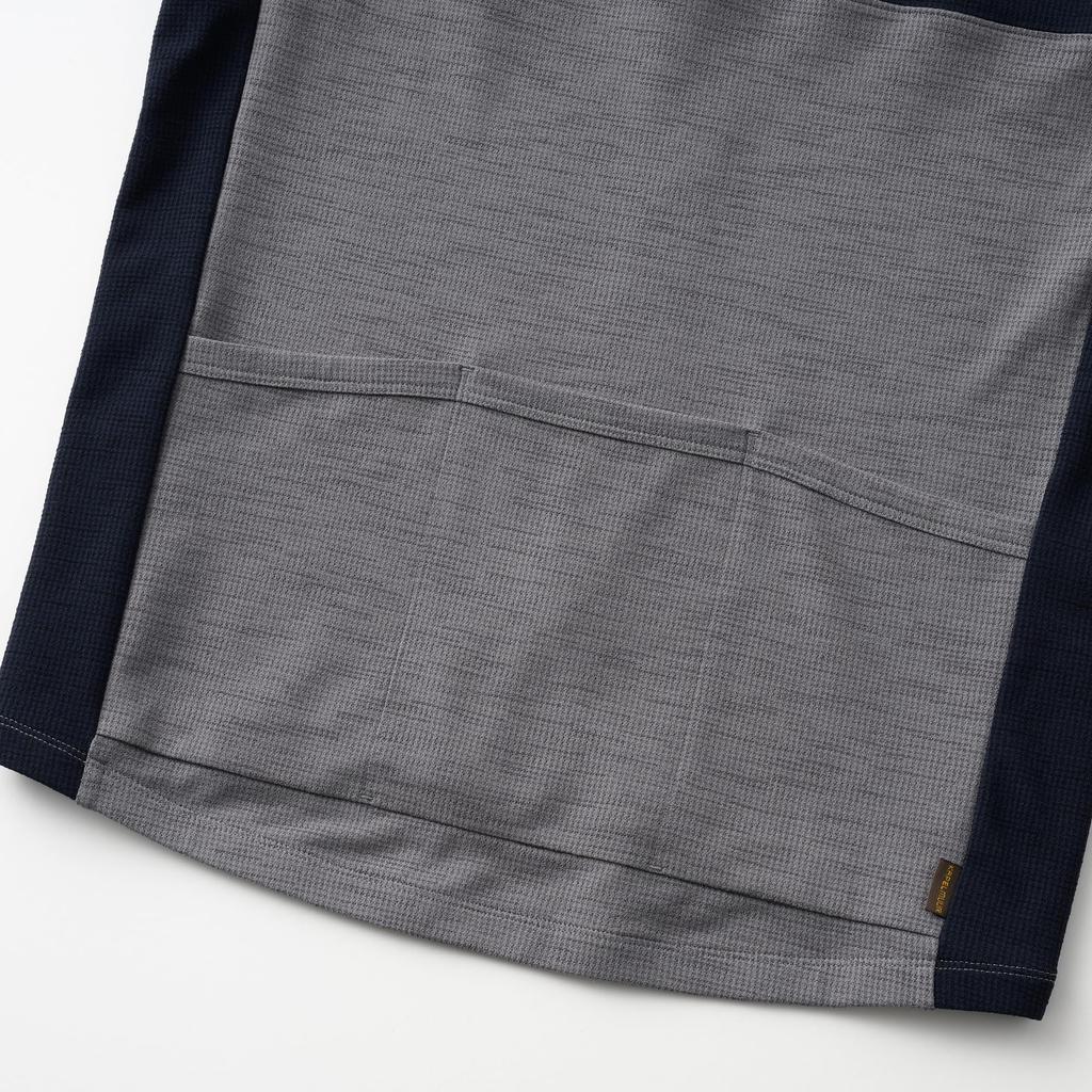 Kapelmuur Cycling Long Sleeve Size L Jersey, Linen-Style Combination, Navy,