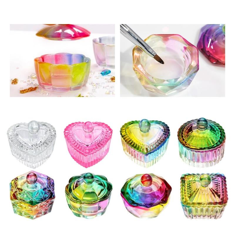 Nails Art Glass Acrylic Dappen Dish Nail Crystal Bowl Nail Liquids Crystal Cup Nail Design Tool Crystal Glass Dish
