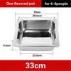 Extra thick stainless steel square hot pot Stewed Mandarin Duck with Ears Hotpot for induction cooker Mother and son pot hotpot