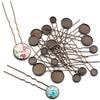 10pcs/lot Metal Hairpin Hair Clips Antique Bronze Cabochon Blank Base Setting Bezel Tray For DIY Jewelry Making Hair Accessories
