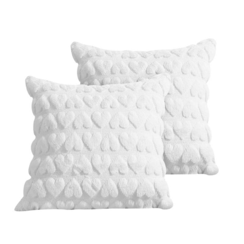 2pcs Plush 3D Heart Pattern Pillowcase Cushion Cover 4545cm 1290₽