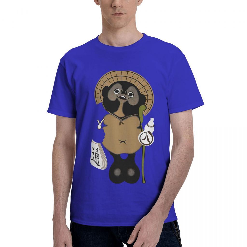 Unique Tanuki Print 100 Cotton Casual Breathable Confortable Top Funny Mens TShirt Men TShirt