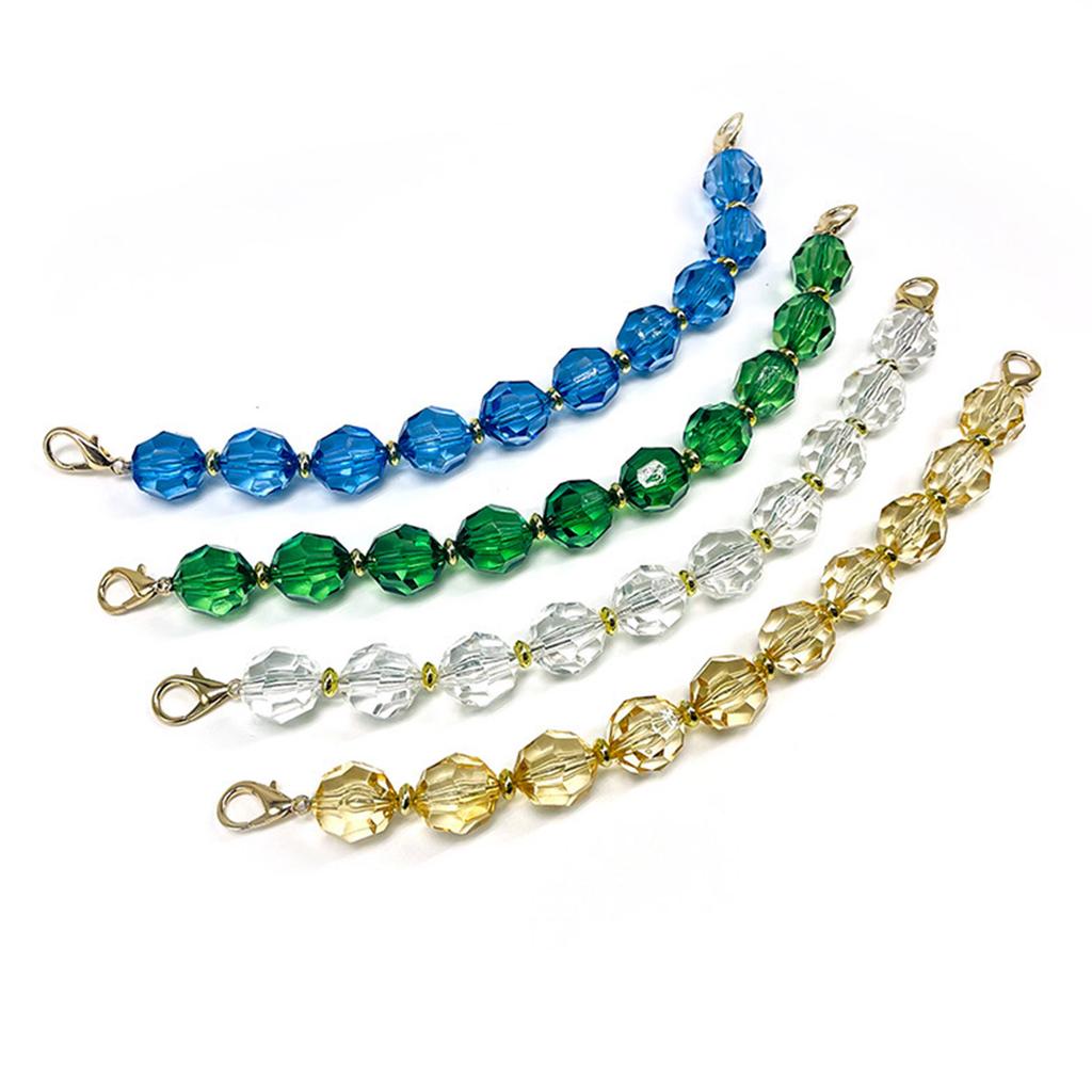 11in Replacement Chains for Handbag Lady Purse DIY Handicraft Bags Translucent Bead Chains Short Straps DIY Accessories