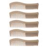 10Pcs Fine Wide Tooth Comb Wheat Straw Round Teeth Portable Hair Styling Comb Set for Home Travel