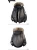 Men's Unisex Windproof Winter Workwear Down Jacket with Warm Hood & Large Fur Collar