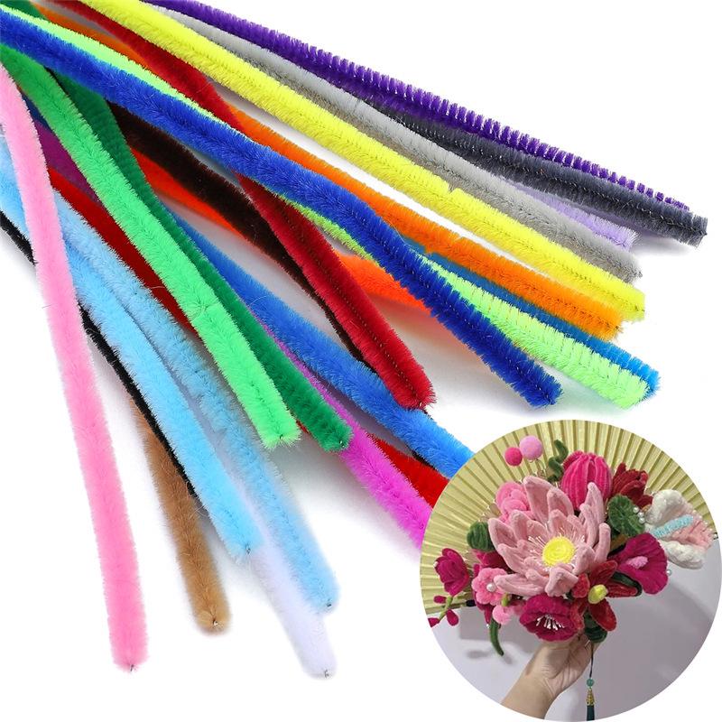 

5mm Colorful Chenille Stems for DIY Crafts: Pipe Cleaners for Kids Creative Handmade Lotus Flower Lantern Ornaments Diameter 5mm x Length 30cm, 100 pcs