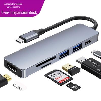 Six-in-One USB-C Hub for MacBook and Huawei Laptops