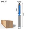 1/4pc 8mm Shank Flush Trim Router Bit with Bearing for Wood Template Pattern Bit Tungsten Carbide Milling Cutter for Wood