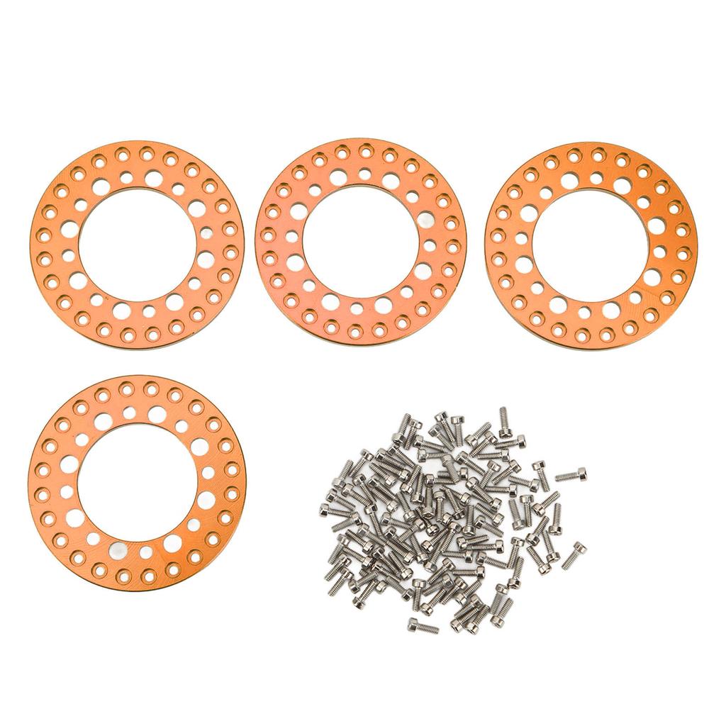 4Pcs 1.9in Wheel Outer Rings Rims Increase Stability CNC Machining Aluminum Alloy RC Wheel Outer Rings Rims for 1Celsius10 RC