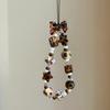 Meilade Leopard Print Bow Star Phone Lanyard Wrist Chain Keychain Pendant